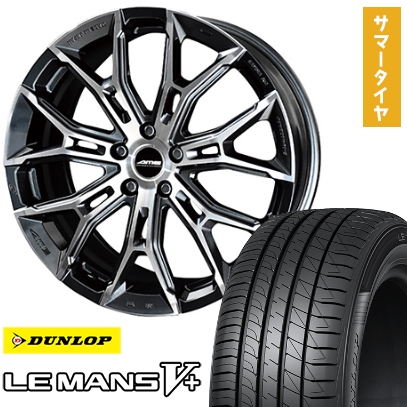 LE MANS - (5/114車用)  夏タイア 銀輪4本仕掛ける 225/40R19 ダンロップ ルマン V+(ファイブ足し加える) 共豊 ガレルナ フィヌラ 19in