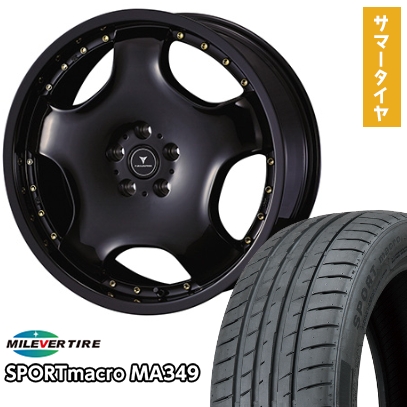 225/45R18 夏タイヤ ホイール4本セット ミレバー スポーツマクロ MA349（限定） (5穴114車用) ウェッズ ノヴァリス アセット D1 18インチ
