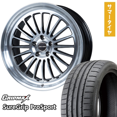 グリップマックス - 245/40R21 夏タイア 銀輪4本仕かける GRIP MAX シュアグリップ PRO SPORTS BSW(押さえる) (5/114車用) MONZA ジェクシス GF020 21in