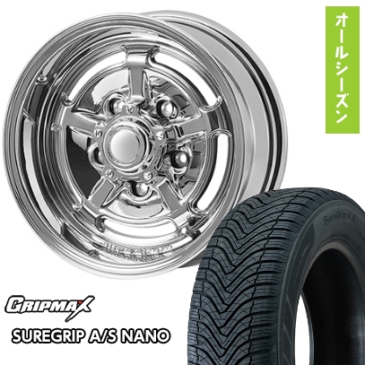【新品】ジムニーシエラ オールシーズンタイヤ ホイール4本セット 195/80R15 グリップマックス SUREGRIP A/S NANO(限定) アピオ ワイルドボア HR 15インチ