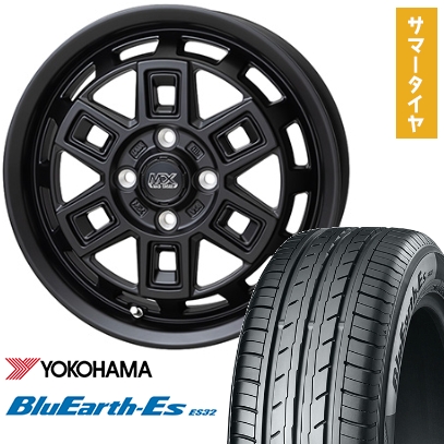 165/65R14 夏タイヤ ホイール4本セット YOKOHAMA ブルーアース ES32 (軽自動車用) ホットスタッフ マッドクロス アイヴァー 14インチ