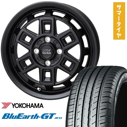 185/65R14 夏タイヤ ホイール４本セット YOKOHAMA ブルーアース GT AE51 (4/100車用) HOT STUFF マッドクロス アイヴァー 14インチ