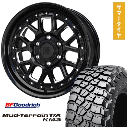 265/65R17 夏タイヤ ホイール4本セット BFG マッドテレーンT/A KM3 (6/139車用) HOT STUFF バークレイハードロック ヒューロン 17インチ