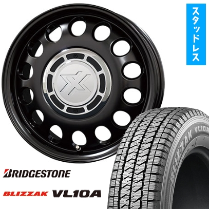175/80R14 スタッドレスタイヤ ホイール4本セット BRIDGESTONE ブリザック VL10A (5/114車用) COSMIC クロスブラッド スティール 14インチ