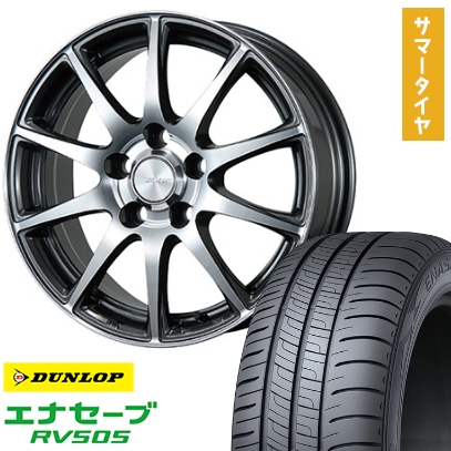 235/50R18 夏タイヤ ホイール4本セット DUNLOP エナセーブ RV505 (5/114車用) BRIDGESTONE エコフォルム CRS23 18インチ