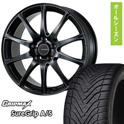 (5/114車用)  オールシーズンタイヤ ホイール４本セット 225/45R18 グリップマックス SureGrip A/S ブリヂストン エコフォルム CRS23 18インチ