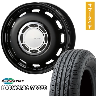 175/70R14 夏タイア 車輪４本仕掛ける MILEVER ハーモニック MP270(押さえる) (4/100車用) COSMIC クロスブラッド ディーゼル 14in 自動車-タイヤ、ホイール