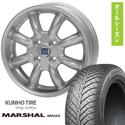 KUMHO - 【新品 軽自動車】ソリオ ハスラー オール時期タイア 車輪4本仕掛ける 165/70R14 クムホ マーシャル MH22 オール時期(押さえる) ミニともし火 14in オールシーズンタイヤ、ホイールセット-自動車-車、バイク、自転車