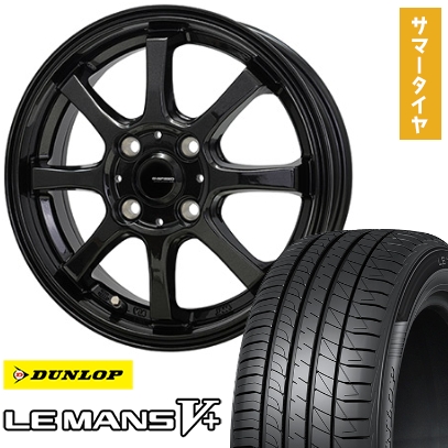 165/60R14 夏タイヤ ホイール４本セット ダンロップ ルマン V+(ファイブプラス) ホットスタッフ ジースピード G-08 14インチ