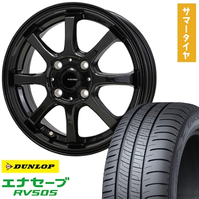 155/65R14 夏タイヤ ホイール４本セット ダンロップ エナセーブ RV505 ホットスタッフ ジースピード G-08 14インチ