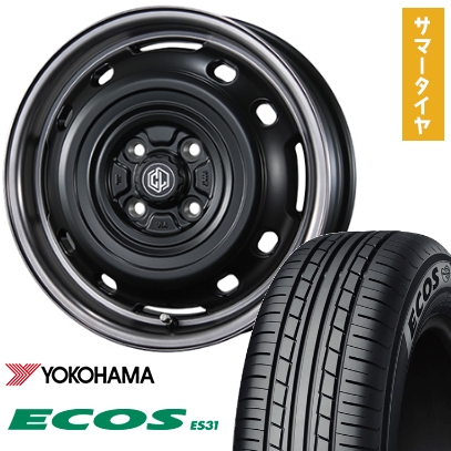 165/55R15 夏タイヤ ホイール４本セット ヨコハマ エコス ES31 シーエルリンク UNIONRIM TX 15インチ