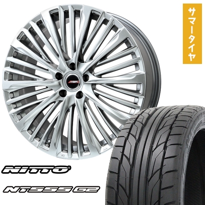 245/40R21 夏タイヤ ホイール4本セット NITTO NT555 G2 (5/120車用)  プレミックス MER-X (R14ボルト) 21インチ