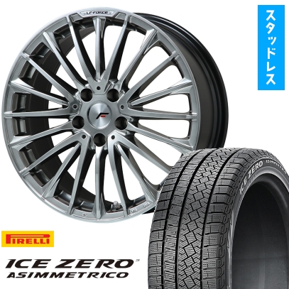 235/50R18 スタッドレスタイヤ ホイール4本セット (5/114車用) PIRELLI ウィンター アイスゼロアシンメトリコ レアマイスター LF-FORCE 平座ナット 18インチ