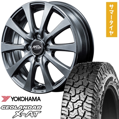 165/65R14 夏タイヤ ホイール４本セット ヨコハマ ジオランダー X-AT G016 MID ユーロスピード G10 14インチ