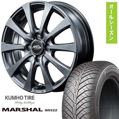KUMHO（クムホ） 155/65R14 夏タイヤ ホイール4本セット マーシャル 