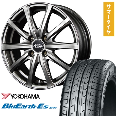 165/55R15 夏タイヤ ホイール４本セット ヨコハマ ブルーアース ES32 MID ユーロスピード V25 15インチ