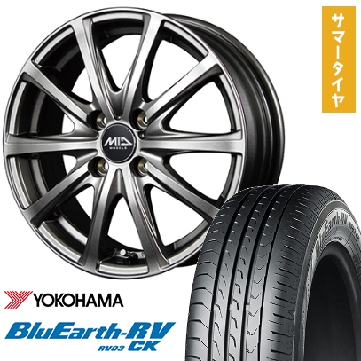 165/65R15 夏タイヤ ホイール４本セット ヨコハマ ブルーアース RV-03CK MID ユーロスピード V25 15インチ
