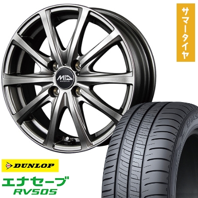 165/55R15 夏タイヤ ホイール４本セット ダンロップ エナセーブ RV505 MID ユーロスピード V25 15インチ