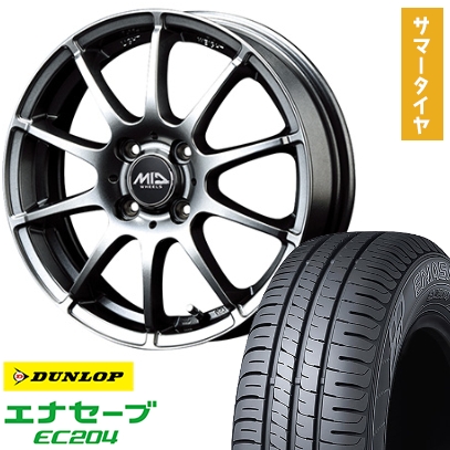 165/65R13 夏タイヤ ホイール４本セット ダンロップ エナセーブ EC204 MID シュナイダー スタッグ 13インチ