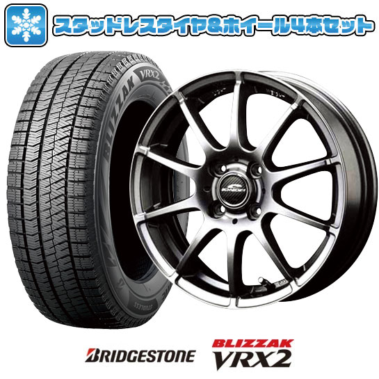 175/65R14 スタッドレスタイヤ ホイール４本セット BRIDGESTONE ブリザック VRX2 (国産車用) MID WHEELS スタッグ 14インチ : arktire 21001 156520 24652 24652 : アークタイヤ