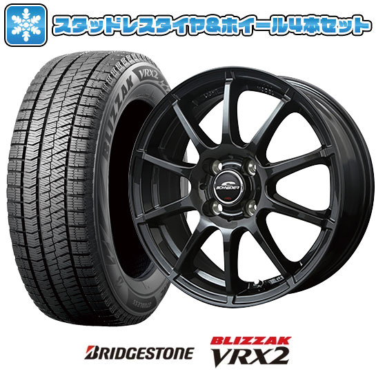 175/65R14 スタッドレスタイヤ ホイール４本セット BRIDGESTONE ブリザック VRX2 (国産車用) MID WHEELS スタッグ 14インチ : arktire 21001 156535 24652 24652 : アークタイヤ