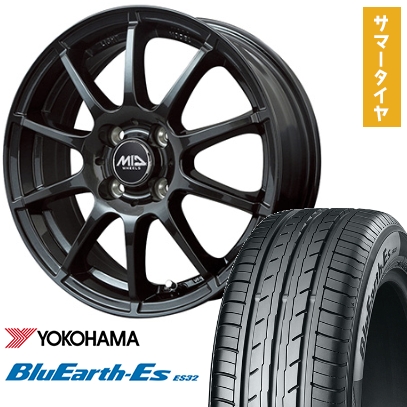 BluEarth - 165/70R14 夏タイア 銀輪４本仕かける ヨコハマ 青味地びた ES32 MID シュナイダー スタッグ 14in