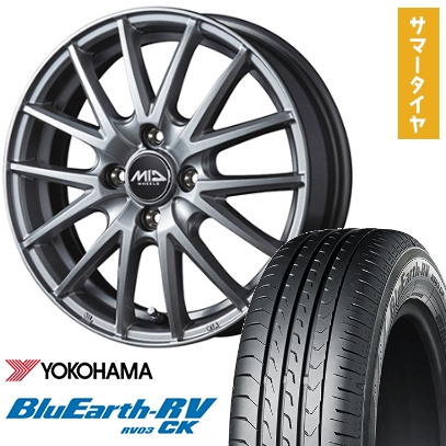 BluEarth - 145/80R13 夏タイア 車輪４本仕掛ける ヨコハマ 青碧地びた RV-03CK MID シュナイダー SQ27 13in 夏タイヤ、ホイールセット-タイヤ、ホイール-自動車