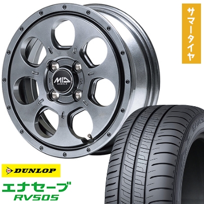 165/65R14 夏タイヤ ホイール４本セット ダンロップ エナセーブ RV505 MID ロードマックス マッドエージェント 14インチ