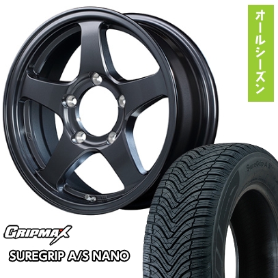 【新品】ジムニー オールシーズンタイヤ ホイール４本セット 175/80R16 GRIP MAX SURE GRIP AS ナノ(限定) MID オフパフォーマー RT-5N+2 16インチ