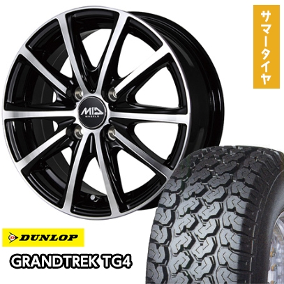 GRANDTREK 145/80R12 80/78N 夏タイヤ ホイール4本セット ダンロップ