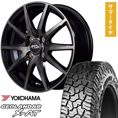 165/65R14 夏タイヤ ホイール４本セット ヨコハマ ジオランダー X-AT G016 MID シュナイダー DR-02 14インチ