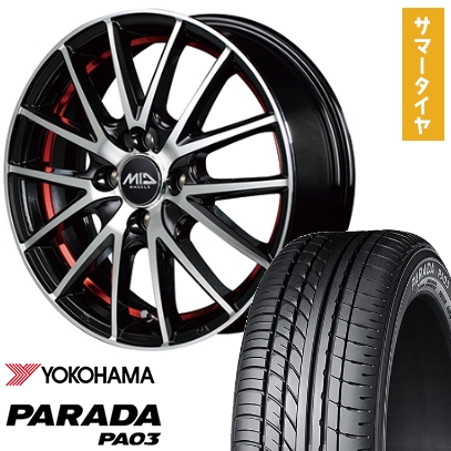 PARADA PA03 165/55R14 夏タイヤ ホイール4本セット ヨコハマ 
