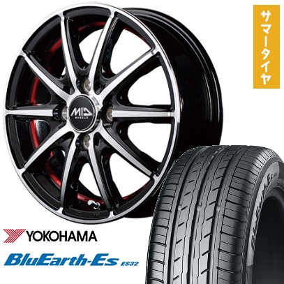 BluEarth - 155/65R14 夏タイア 車輪４本仕かける ヨコハマ 青み地びた ES32 MID シュナイダー SX2 14in