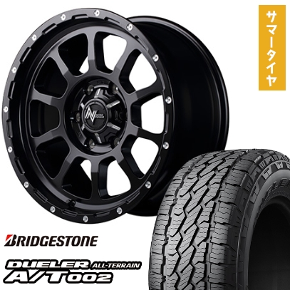 GEOLANDAR - 265/65R17 夏タイア 車輪4本仕掛ける BRIDGESTONE デューラー A/T002 OWL/RBL (6/139車用) MID ナイトロパワー M10 パーシング 17in 車、バイク、自転車-自動車-タイヤ、ホイール