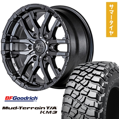 265/70R17 夏タイヤ ホイール4本セット BFG マッドテレーンT/A KM3 (6/139車用) MID ナイトロパワー M26 クロスファング 17インチ