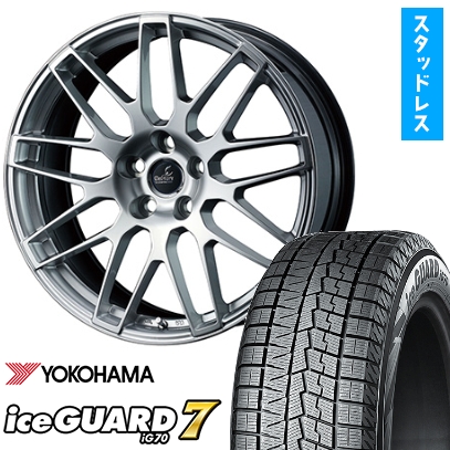 235/40R19 スタッドレスタイヤ ホイール4本セット アイスガード セブンIG70 WEDS デルモア LC.S 19インチ