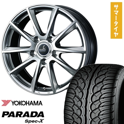 285/50R20 夏タイヤ ホイール4本セット YOKOHAMA PARADA Spec-X (6/139車用) WEDS デルモア LX.L  20インチ