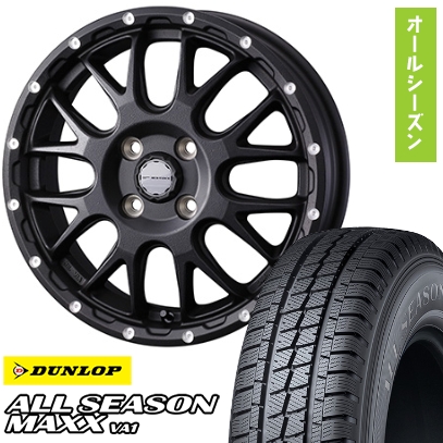 145/80R12 80/78N 夏タイヤ ホイール４本セット ダンロップ ASMAXX VA1 ウェッズ マッドヴァンス 08 12インチ