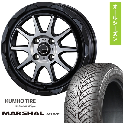 KUMHO - 155/65R14 夏タイア 車輪４本仕掛ける クムホ マーシャル MH22 AS(押さえる) マッドヴァンス 06 14in 自動車-タイヤ、ホイール