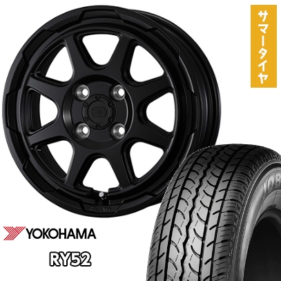 ヨコハマタイヤ（YOKOHAMA TIRE） 145R12 6PR 夏タイヤ ホイール4本 