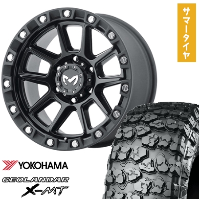 GRANDTREK - 35X12.5R17 夏タイア 車輪４本仕掛ける ヨコハマ ジオランダー X-MT G005 (6穴139車用) TRISTAR MKW M205 US Spec 17in 車、バイク、自転車-タイヤ、ホイール-夏タイヤ、ホイールセット