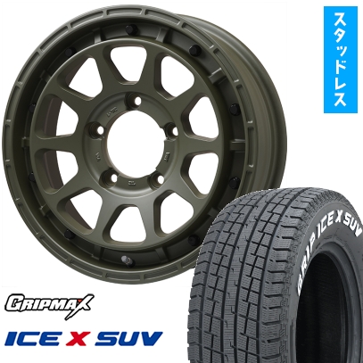 185/85R16 スタッドレスタイヤ ホイール4本セット GRIP MAX アイスX SUV RWL ホワイトレター(ジムニー用) LEHRMEISTER LMG DIEZ 16インチ