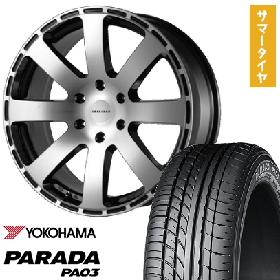 PARADA PA03 ハイエース200系 夏タイヤ ホイール4本セット 225/50R18 