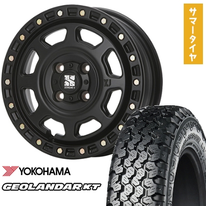 GEOLANDAR - 145/80R12 80/78N 夏タイア 車輪４本仕掛ける ヨコハマ ジオランダー KT MLJ エクストリームJ XJ07 12in 自動車-タイヤ、ホイール-夏タイヤ、ホイールセット
