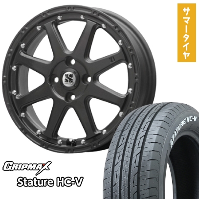 グリップマックス 145/80R12 80/78Q 夏タイヤ ホイール4本セット