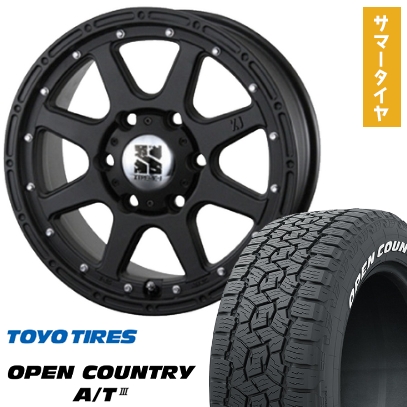 GEOLANDAR - 285/60R18 夏タイア 車輪4本仕かける TOYO OPEN COUNTRY A/T III RWL/RBL (6/139車用) MLJ エクストリームJ 18in