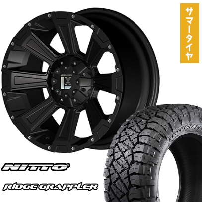 265/70R17 夏タイヤ ホイール4本セット NITTO RIDGE GRAPPLER (6/139車用) OFFBEAT レクセル デスロック 17インチ
