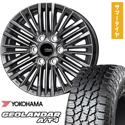 GEOLANDAR - 265/65R18 夏タイア 車輪4本仕掛ける YOKOHAMA ジオランダー A/T4 G018 (6/139車用) KYOHO テイラー TL-1 トヨタ・レクサス専用 18in 夏タイヤ、ホイールセット-車、バイク、自転車