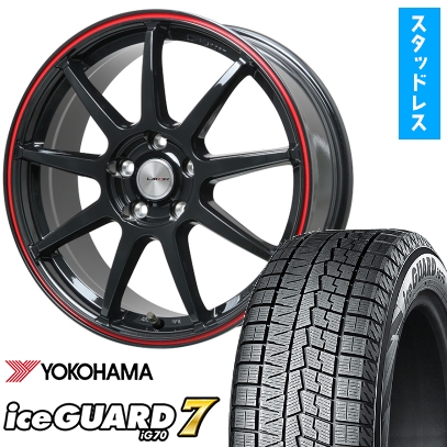 225/45R18 スタッドレスタイヤ ホイール4本セット (5/100車用) ヨコハマ アイスガード セブンIG70 レアマイスター LMスポーツLM-QR 18インチ