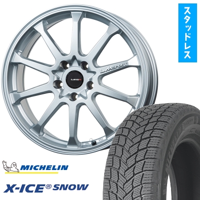 225/55R18 スタッドレスタイヤ＆ホイール４本セット ミシュラン エックスアイス スノー (5/100車用) レアマイスター LMスポーツLM-10R 18インチ